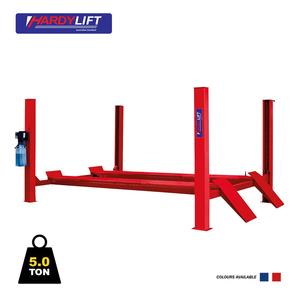 HL406 - 4 Post Car Hoist - 5000kg (Without Rolling Jack & Alignment Option)